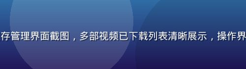 木瓜视频缓存管理界面截图，多部视频已下载列表清晰展示，操作界面简洁直观