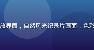木瓜视频4K超清播放界面，自然风光纪录片画面，色彩层次细腻、画质极高